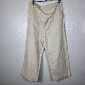 Isabel Maternity by Ingrid & Isabel Cream Wide Leg Pants